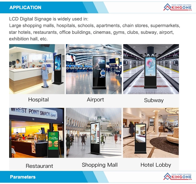 Commercial LCD Advertising Display Digital Signage with WiFi Floor Standing Digital Signage