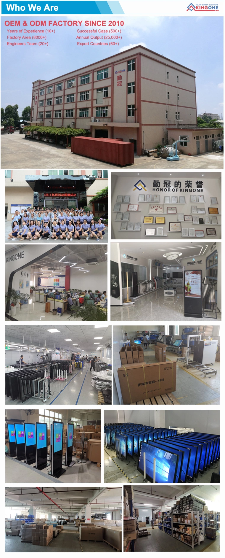 Commercial LCD Advertising Display Digital Signage with WiFi Floor Standing Digital Signage