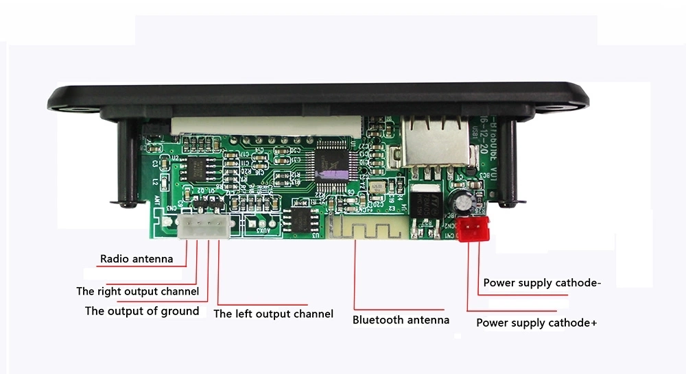 Car Audio Support MP3 FM Player with Bluetooth Decoder Board