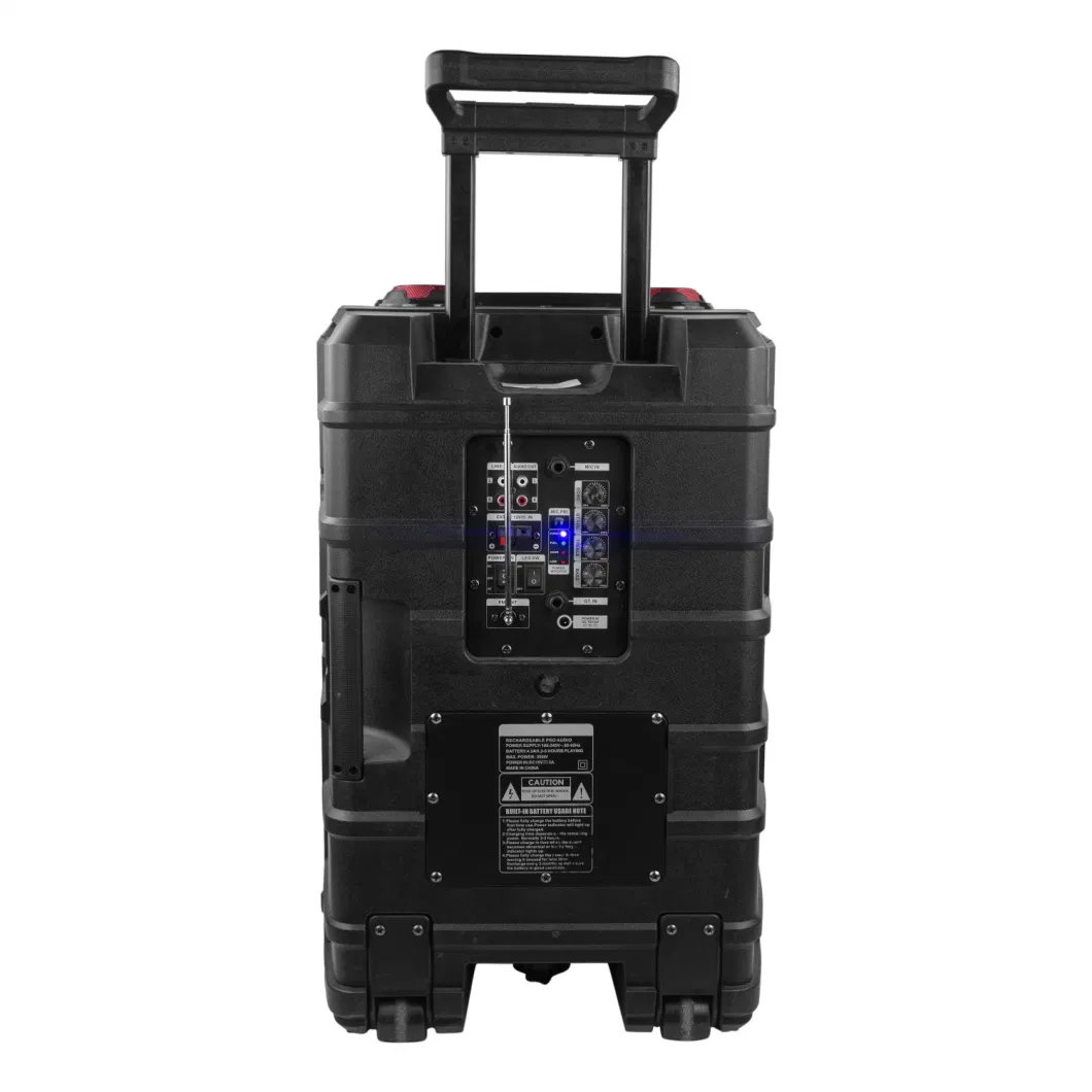 Tms-1201 12 Inch 12V 4.5ah Lead Rechargeable Battery Trolley Portable Active Speaker Box with USB SD FM Wireless Mic Remote